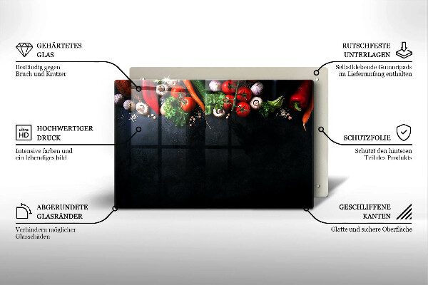 Kitchen worktop saver Colorful vegetables