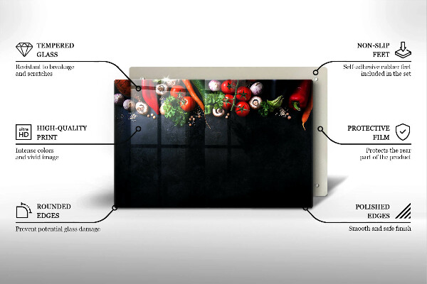 Kitchen worktop saver Colorful vegetables