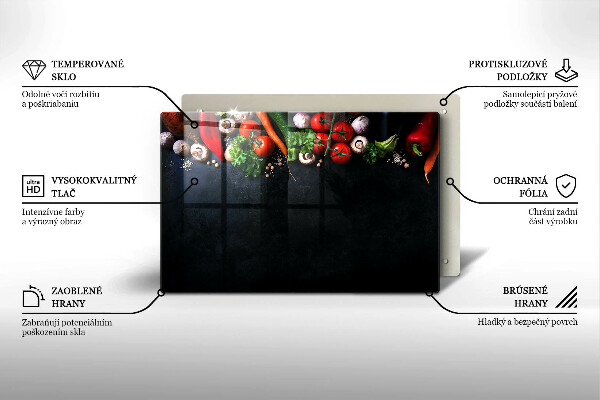 Kitchen worktop saver Colorful vegetables