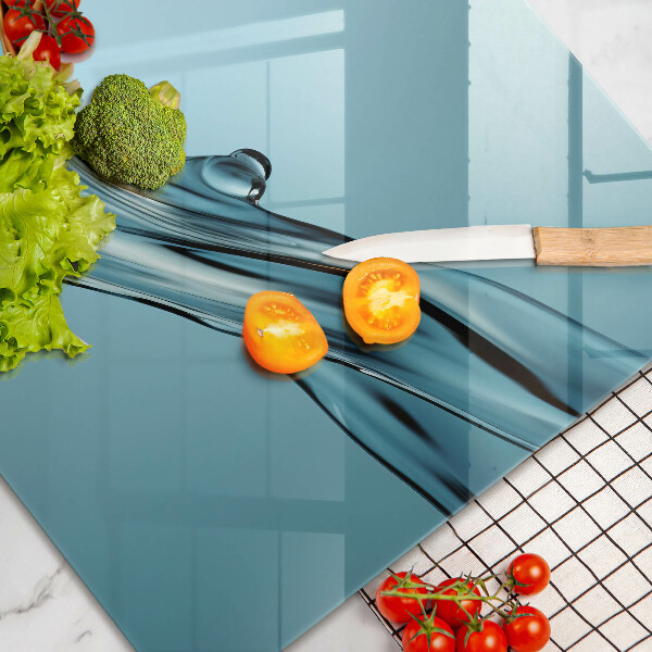 Kitchen worktop saver Water on a blue background