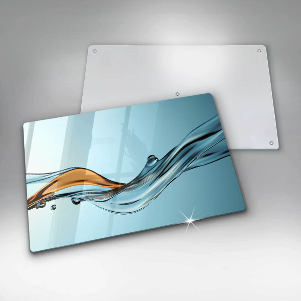 Kitchen worktop saver Water on a blue background