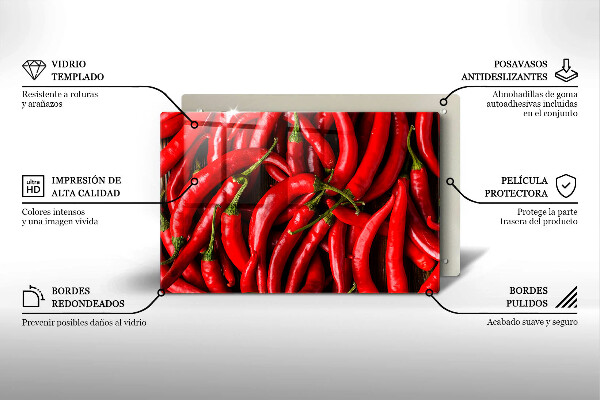Work surface savers Hot chili peppers
