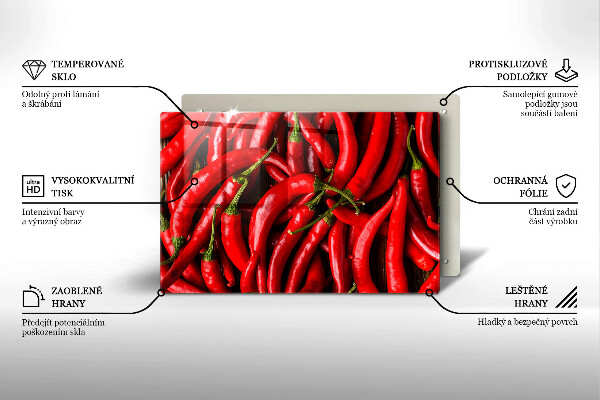 Work surface savers Hot chili peppers