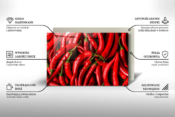 Work surface savers Hot chili peppers