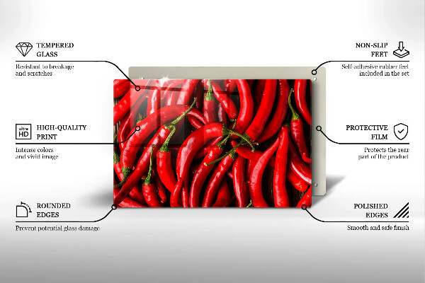Work surface savers Hot chili peppers