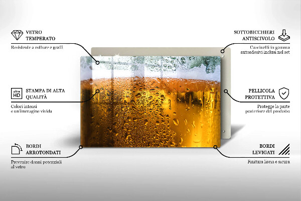 Work surface savers Wet glass of beer