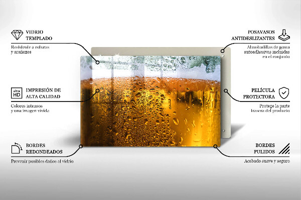 Work surface savers Wet glass of beer