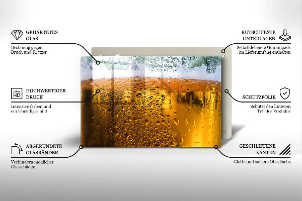 Work surface savers Wet glass of beer