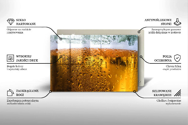 Work surface savers Wet glass of beer