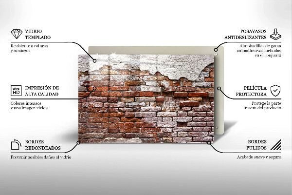 Worktop saver Old wall of brick and concrete