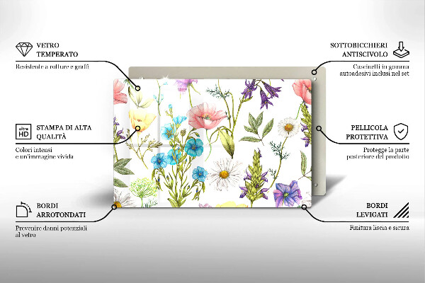 Worktop protector Flowers illustration