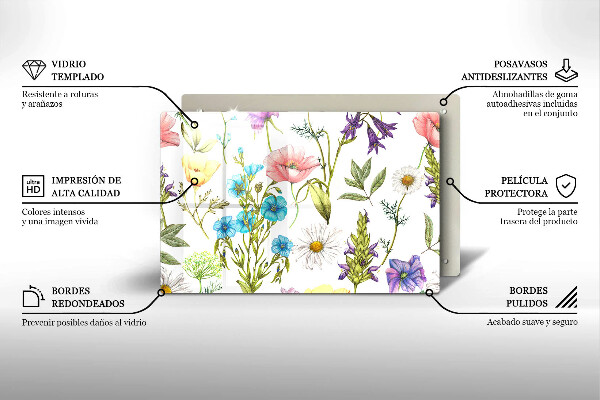 Worktop protector Flowers illustration