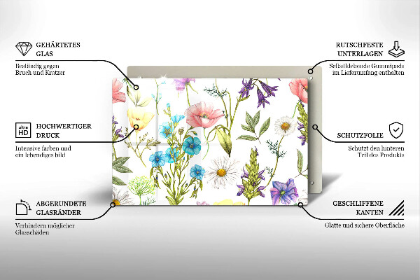 Worktop protector Flowers illustration