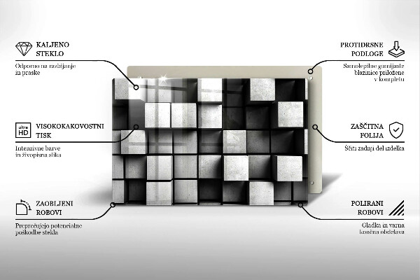 Worktop saver 3D square abstraction