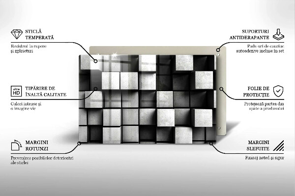 Worktop saver 3D square abstraction