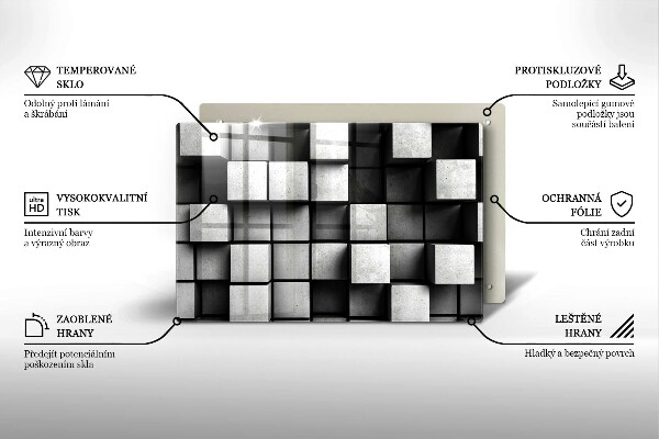Worktop saver 3D square abstraction