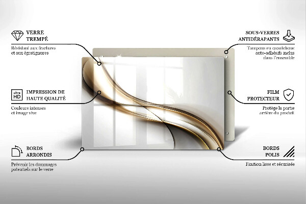 Induction hob protector Mild abstraction lines