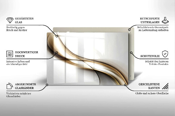 Induction hob protector Mild abstraction lines