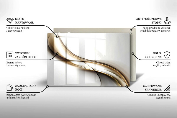 Induction hob protector Mild abstraction lines