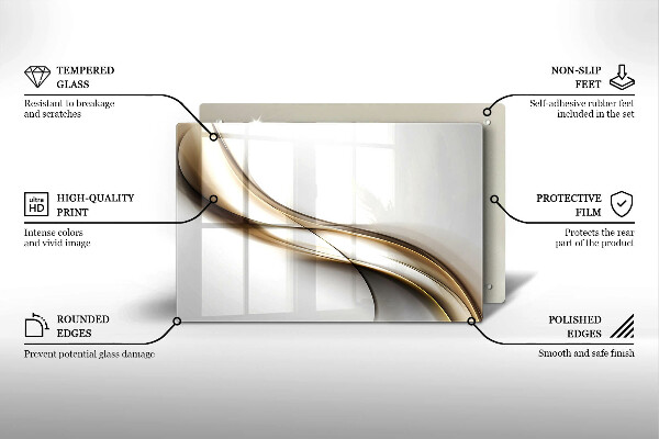 Induction hob protector Mild abstraction lines