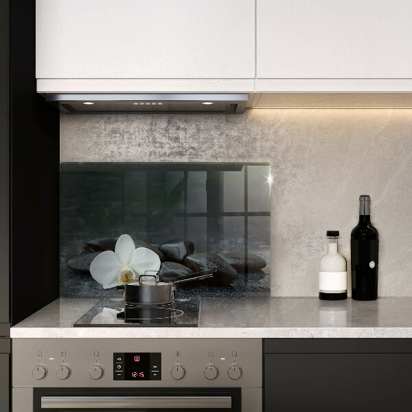 Induction hob protector White flower stones Zen