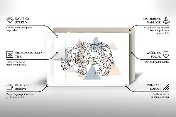 Worktop protector Line-art rhino