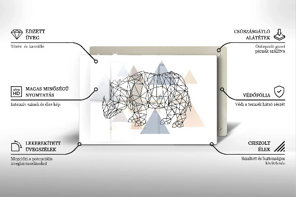 Worktop protector Line-art rhino