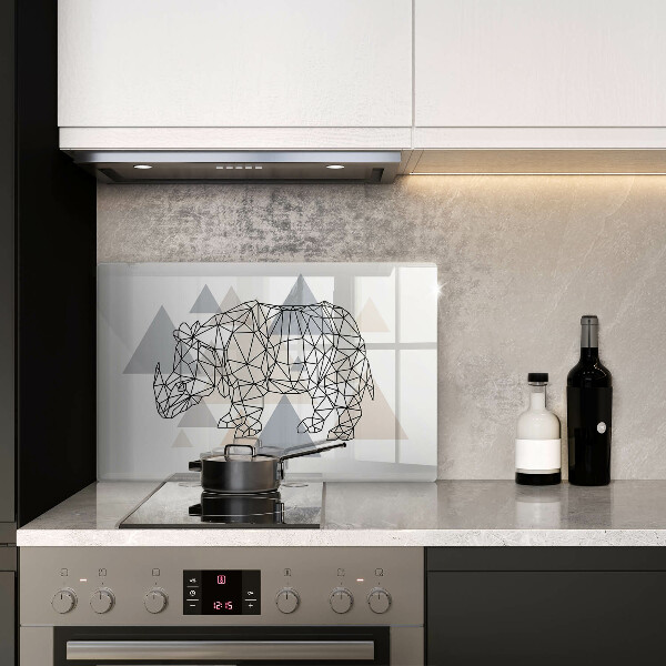 Worktop protector Line-art rhino