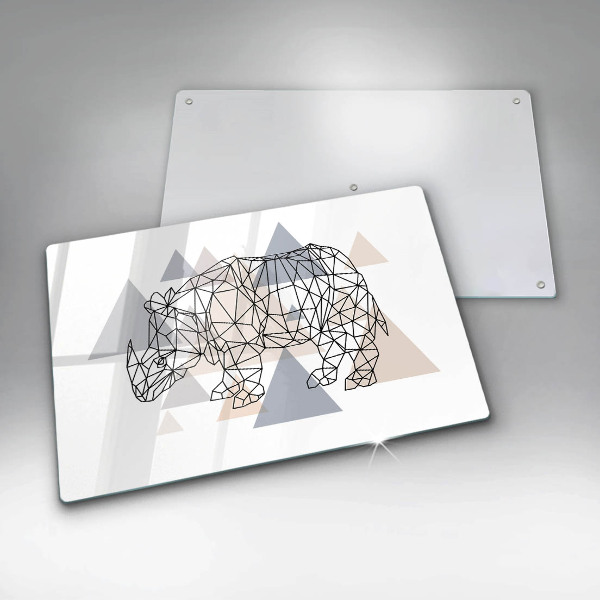Worktop protector Line-art rhino