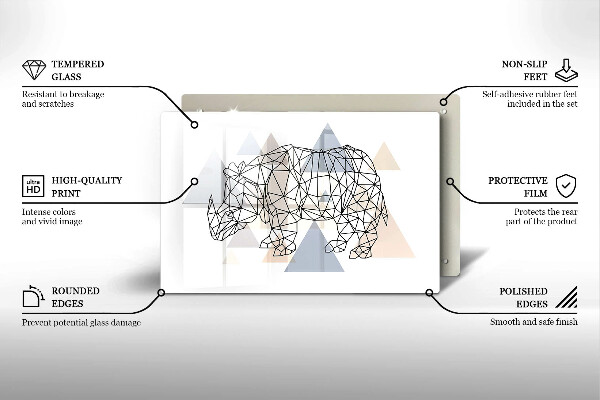 Worktop protector Line-art rhino
