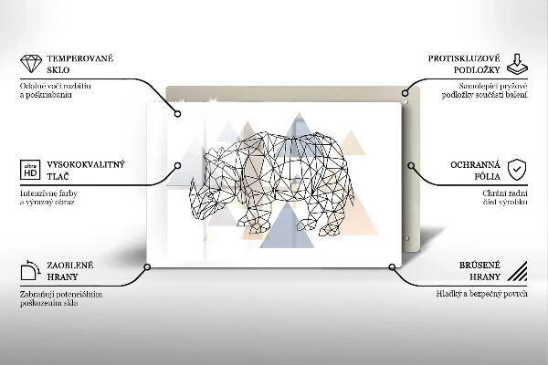 Worktop protector Line-art rhino