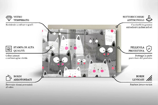 Worktop saver Illustration of cats