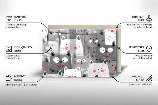 Worktop saver Illustration of cats