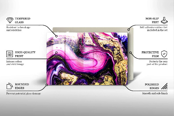 Work surface savers Abstraction design gold