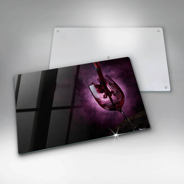 Induction hob protector A glass of wine