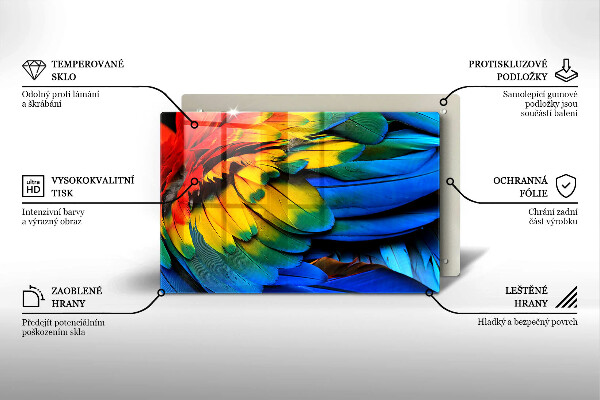 Worktop saver Colorful parrots