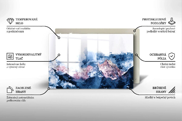 Worktop saver Abstraction painted mountains