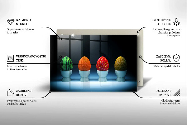 Induction hob protector Abstraction egg fruits