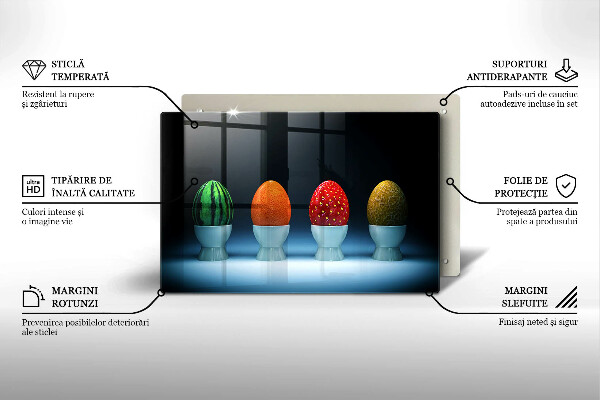 Induction hob protector Abstraction egg fruits