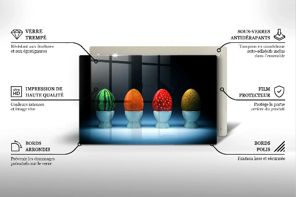Induction hob protector Abstraction egg fruits