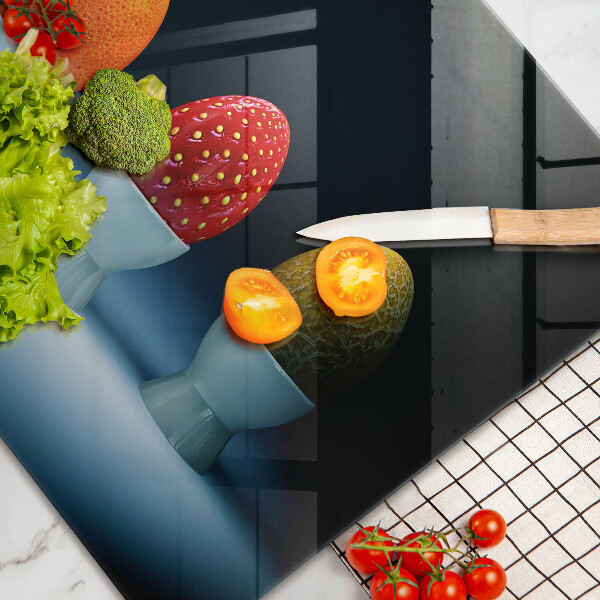 Induction hob protector Abstraction egg fruits