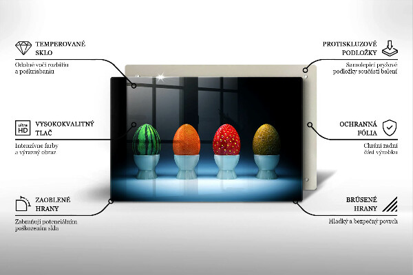 Induction hob protector Abstraction egg fruits