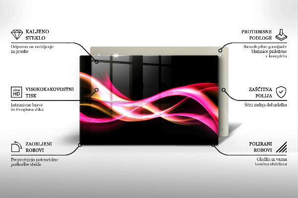 Induction hob protector Neon Smoke abstraction