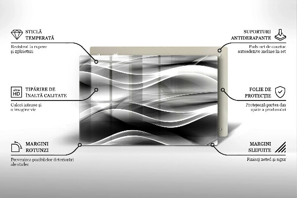 Induction hob protector Abstraction of smoke lines