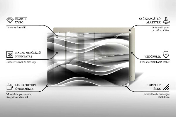 Induction hob protector Abstraction of smoke lines