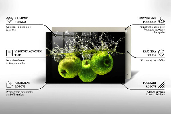 Induction hob protector Green apples and water