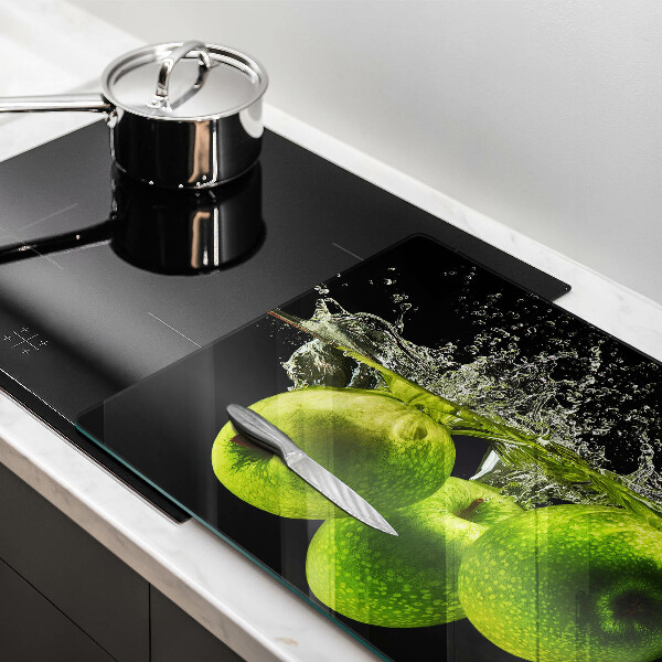 Induction hob protector Green apples and water