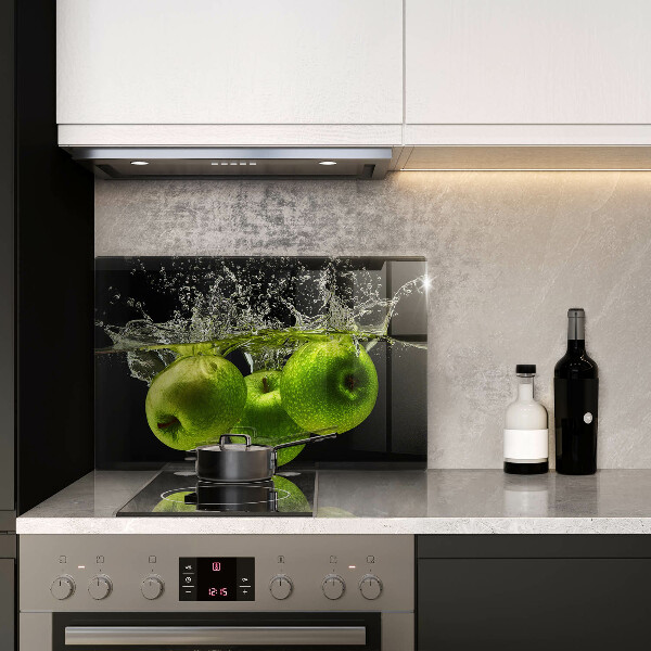 Induction hob protector Green apples and water