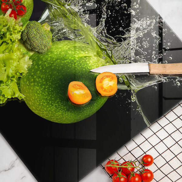 Induction hob protector Green apples and water