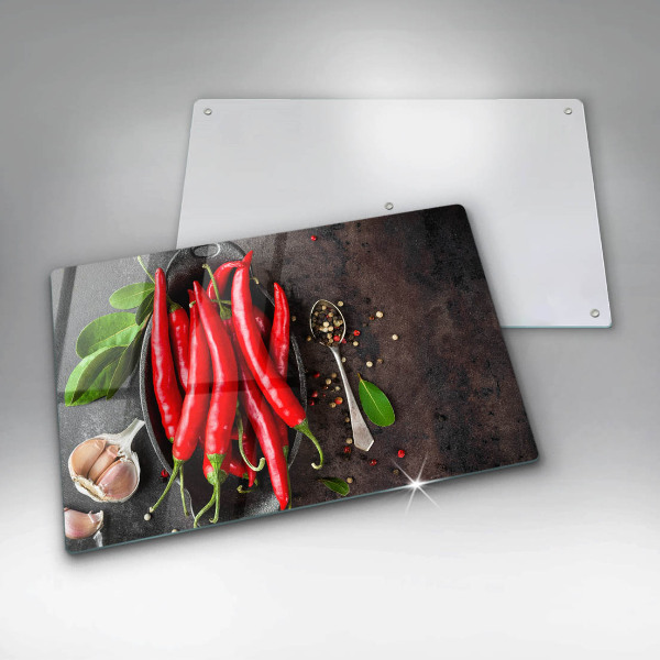 Induction hob protector Red chili peppers